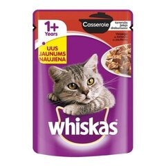 Полноценный корм для взрослых кошек „Whiskas“ c говядиной 85 г цена и информация | Кошачьи консервы | hansapost.ee