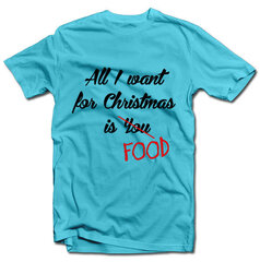 Мужская футболка "All I want for christmas is FOOD" цена и информация | Оригинальные футболки | hansapost.ee
