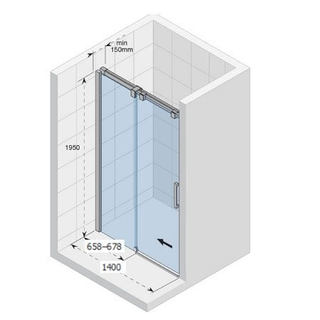 Dušiuksed RIHO Ocean 140 cm цена и информация | Dušiseinad ja dušiuksed | hansapost.ee