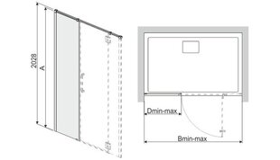Душевая стена Sanplast Space Line SS2/Space 40s цена и информация | Душевые двери и стены | hansapost.ee
