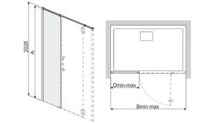 Душевая стена Sanplast Space Line SS2/Space 60s цена и информация | Душевые двери и стены | hansapost.ee