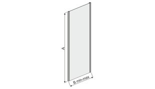 Душевая стена Sanplast TX SS/TX5b 70s, профиль- матовый серебряный, прозрачное стекло W0 цена и информация | Душевые двери и стены | hansapost.ee