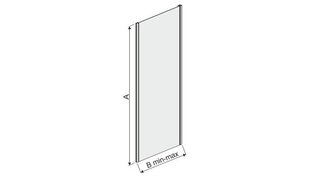 Душевая стена Sanplast TX SS/TX5b 75s, профиль- белый, прозрачное стекло W0 цена и информация | Душевые двери и стены | hansapost.ee