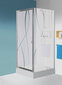 Dušisein Sanplast TX SS/TX5b 80s, profiil valge, kaunistatud klaas W15 цена и информация | Dušiseinad ja dušiuksed | hansapost.ee