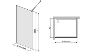 Walk-In душевая кабина Sanplast TX P/TX5b 90s, профиль- manhatan, декорированное стекло Cora цена и информация | Душевые двери и стены | hansapost.ee