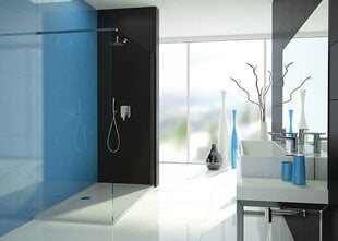 Walk-In dušikabiin Sanplast TX P/TX5b 110s, valge profiil , kaunistatud klaas grey hind ja info | Dušiseinad ja dušiuksed | hansapost.ee