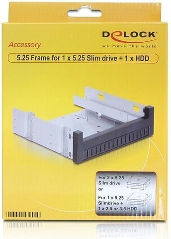 Delock Adapter 5.25 -> 3.5 / 2.5 HDD (47200) цена и информация | Arvutikomponentide tarvikud | hansapost.ee