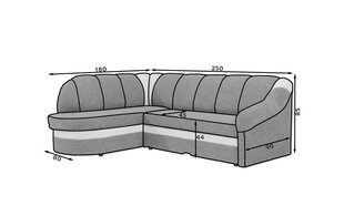 Универсальный мягкий угловой диван Benano цена и информация | Угловые диваны | hansapost.ee