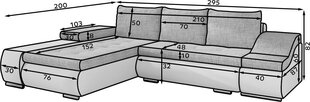 Мягкий угловой диван Ontario, коричневый / кремовый цена и информация | Угловые диваны | hansapost.ee