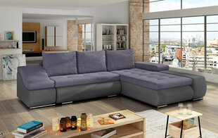 Мягкий угловой диван Ontario, серый / фиолетовый цена и информация | Угловые диваны | hansapost.ee