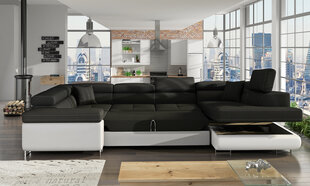Универсальный угловой диван Letto, серый / черный цена и информация | Угловые диваны | hansapost.ee