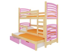 Narivoodi Soria, roosa/puit цена и информация | Детские кровати | hansapost.ee