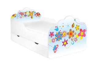 Детская кровать с матрасом и ящиком для постельного белья POLA 26, 160x80 см цена и информация | Детские кровати | hansapost.ee