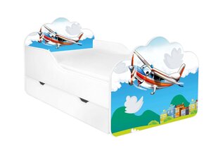 Детская кровать с матрасом и ящиком для постельного белья POLA 43, 160x80 см цена и информация | Детские кровати | hansapost.ee