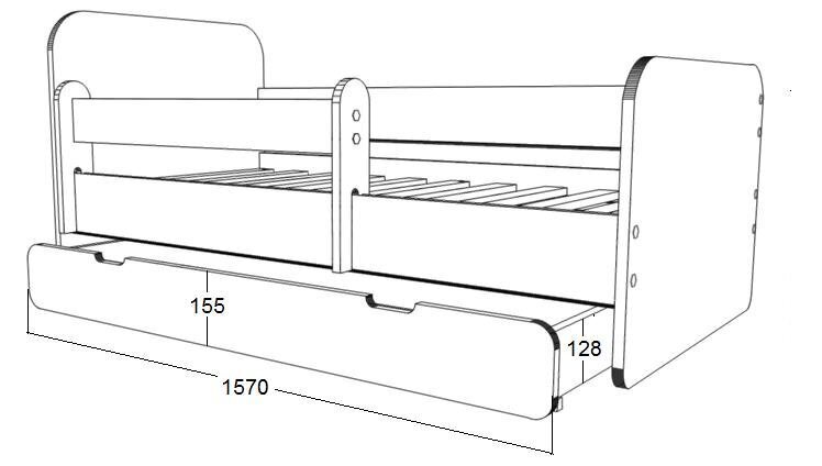 Lastevoodi koos madratsi POLA 65 160x80 cm ja voodipesukastiga hind ja info | Lastevoodid | hansapost.ee