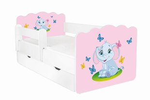 Кровать с матрасом, ящиком для белья и съемной защитой ALEX 39, 140x70 см цена и информация | Детские кровати | hansapost.ee