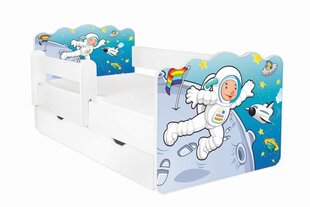 Lastevoodi koos madratsi ALEX 48 170x70 cm, voodipesukasti ja eemaldatava kaitsepiirdega hind ja info | Lastevoodid | hansapost.ee