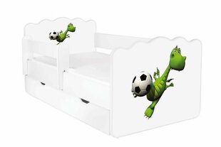 Кровать с матрасом, ящиком для белья и съемной защитой ALEX 28, 160x80 см цена и информация | Детские кровати | hansapost.ee