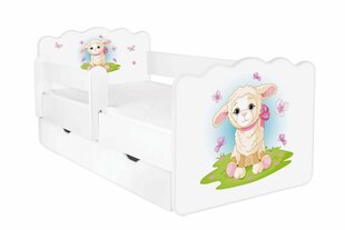 Кровать с матрасом, ящиком для белья и съемной защитой ALEX 31, 160x80 см цена и информация | Детские кровати | hansapost.ee