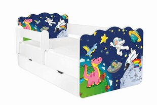 Кровать с матрасом, ящиком для белья и съемной защитой ALEX 33, 160x80 см цена и информация | Детские кровати | hansapost.ee