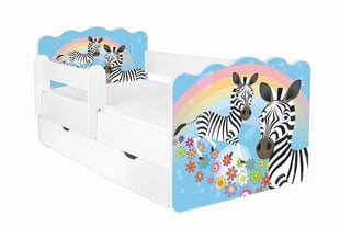 Кровать с матрасом, ящиком для белья и съемной защитой ALEX 47, 160x80 см цена и информация | Детские кровати | hansapost.ee