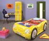 Voodi koos madratsiga Sleep Car, kollane цена и информация | Lastevoodid | hansapost.ee