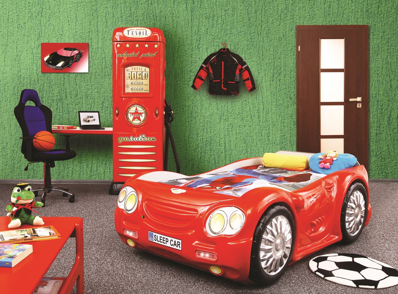 Voodi koos madratsiga Sleep Car, punane hind ja info | Lastevoodid | hansapost.ee