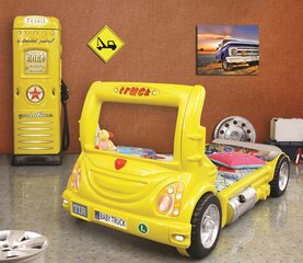 Кровать с матрасом Truck, желтый цена и информация | Детские кровати | hansapost.ee