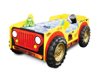 Кровать с матрасом Monster Truck, желтая цена и информация | Детские кровати | hansapost.ee