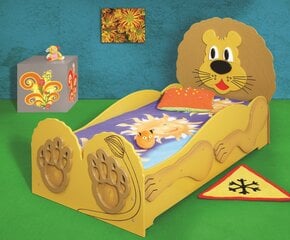 Кровать с матрасом Lion Big, желтая цена и информация | Детские кровати | hansapost.ee