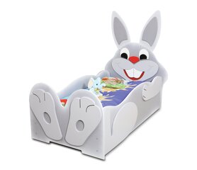 Кровать с матрасом  Rabbit Big, серая цена и информация | Детские кровати | hansapost.ee