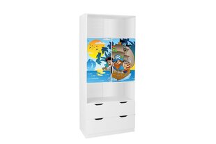 Riiul koos uksega 61B, 45x80x195 cm цена и информация | Полки для книг и игрушек | hansapost.ee