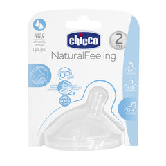 Silikoonlutt Chicco Natural Feeling, 2+ kuud price and information | Baby bottles and accessories | hansapost.ee