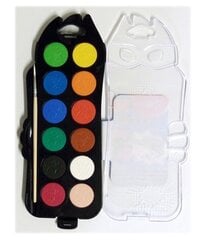 Акварель ColorPeps с кисточкой, 12 цветов цена и информация | Принадлежности для рисования, лепки | hansapost.ee