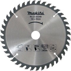 Отрезной диск Makita 165 мм x 20 мм, D-03349 цена и информация | Механические инструменты | hansapost.ee