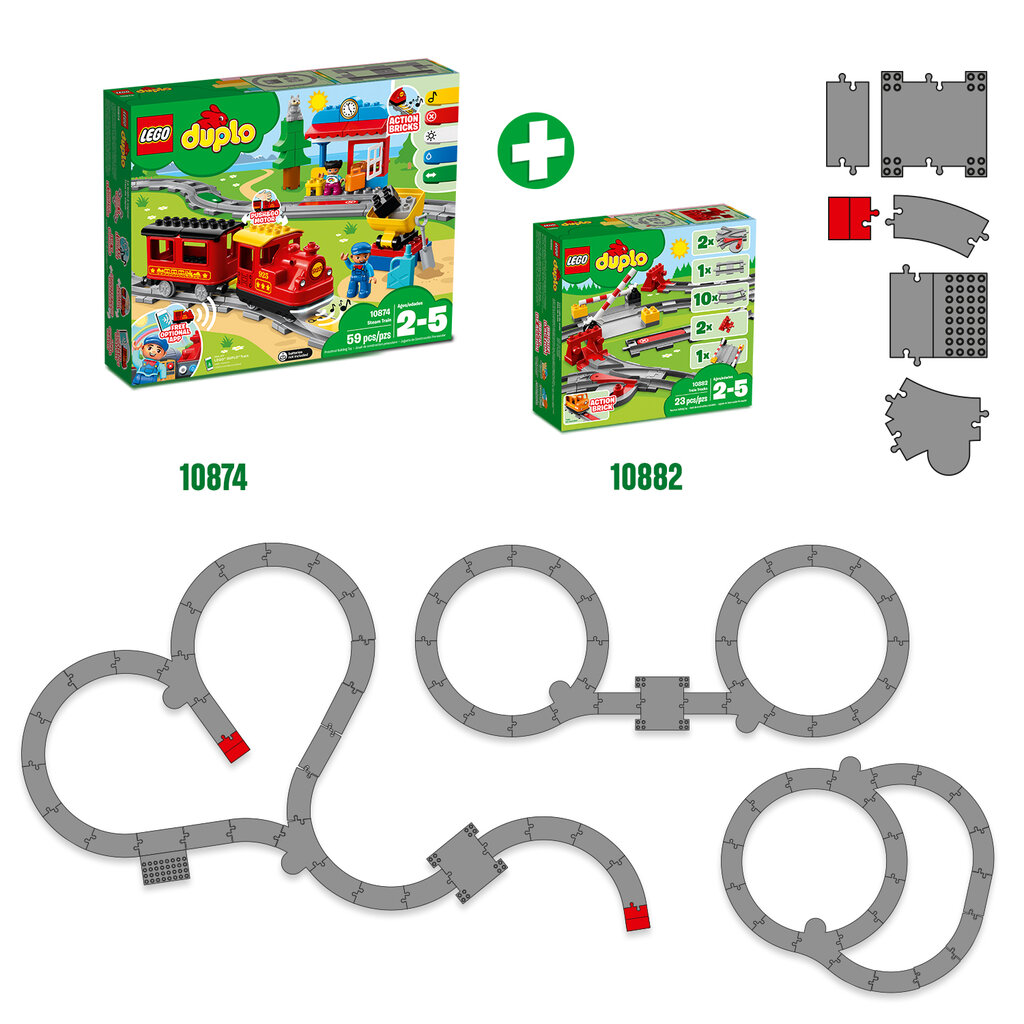 10882 LEGO® DUPLO Rongirajad цена и информация | Klotsid ja konstruktorid | hansapost.ee