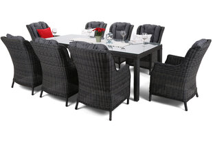 Комплект мебели для сада Bristol 230 см Grey / Grey 8+1 цена и информация | Комплекты уличной мебели | hansapost.ee