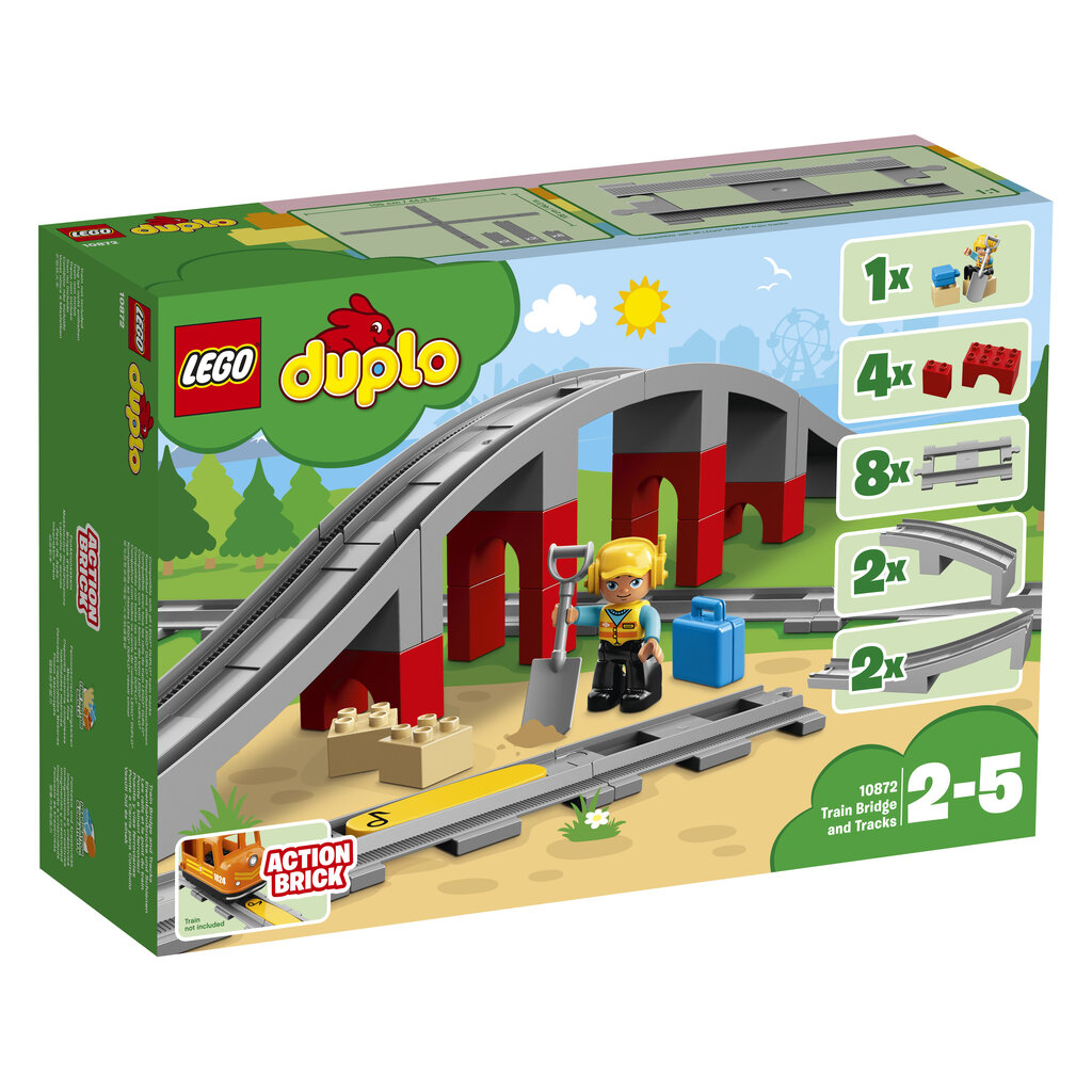 10872 LEGO® DUPLO Rongisild ja rööpad цена и информация | Klotsid ja konstruktorid | hansapost.ee