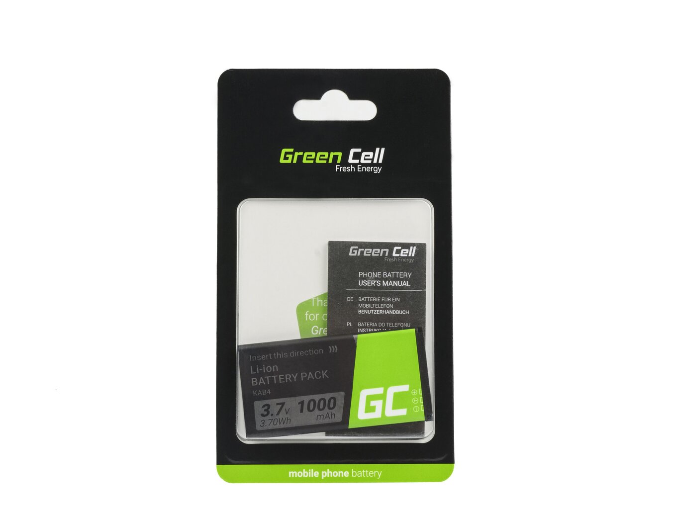 Green Cell for Kazam Lfe B4 Maxcom MM720 KAB4 hind ja info | Akud mobiiltelefonidele | hansapost.ee