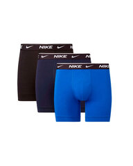 Nike meeste bokserid NSW Boxer Brief 3pk, must-tumesinine-sinine hind ja info | Aluspesu meestele | hansapost.ee