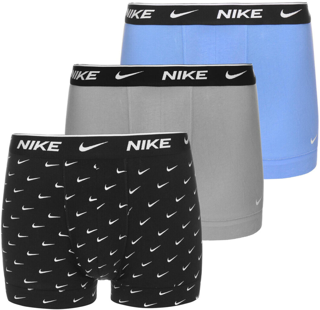 Nike meeste bokserid NSW Boxer Brief 3pk, helesinine-must-hall цена и информация | Aluspesu meestele | hansapost.ee