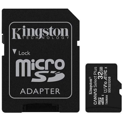 Kingston microSDHC 32GB Canvas Select Plus 100R A1 C10 + Adapter цена и информация | Mälukaardid mobiiltelefonidele | hansapost.ee