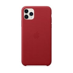 Apple iPhone 11 Pro Max Leather Cover, punane hind ja info | Telefonide kaitsekaaned ja -ümbrised | hansapost.ee