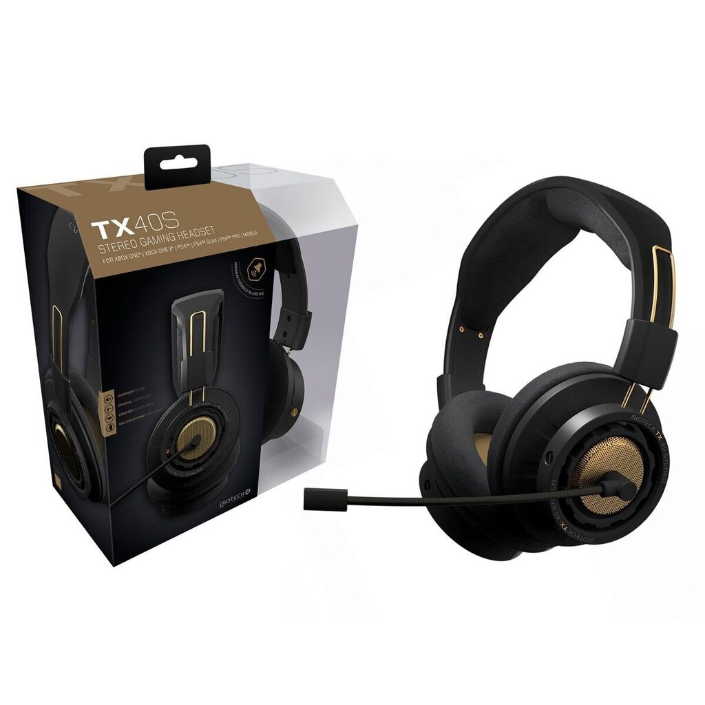 Juhtmega mänguri kõrvaklapid Gioteck TX40 S - Black/Bronze (PlayStation 4, Xbox One) цена и информация | Kõrvaklapid | hansapost.ee