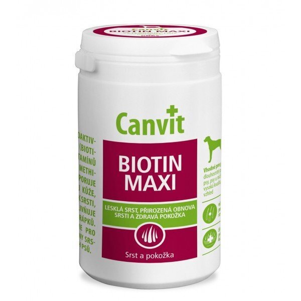 Vitamiinid koertele Canvit Biotin Maxi N230, 230g цена и информация | Vitamiinid ja parasiiditõrje | hansapost.ee