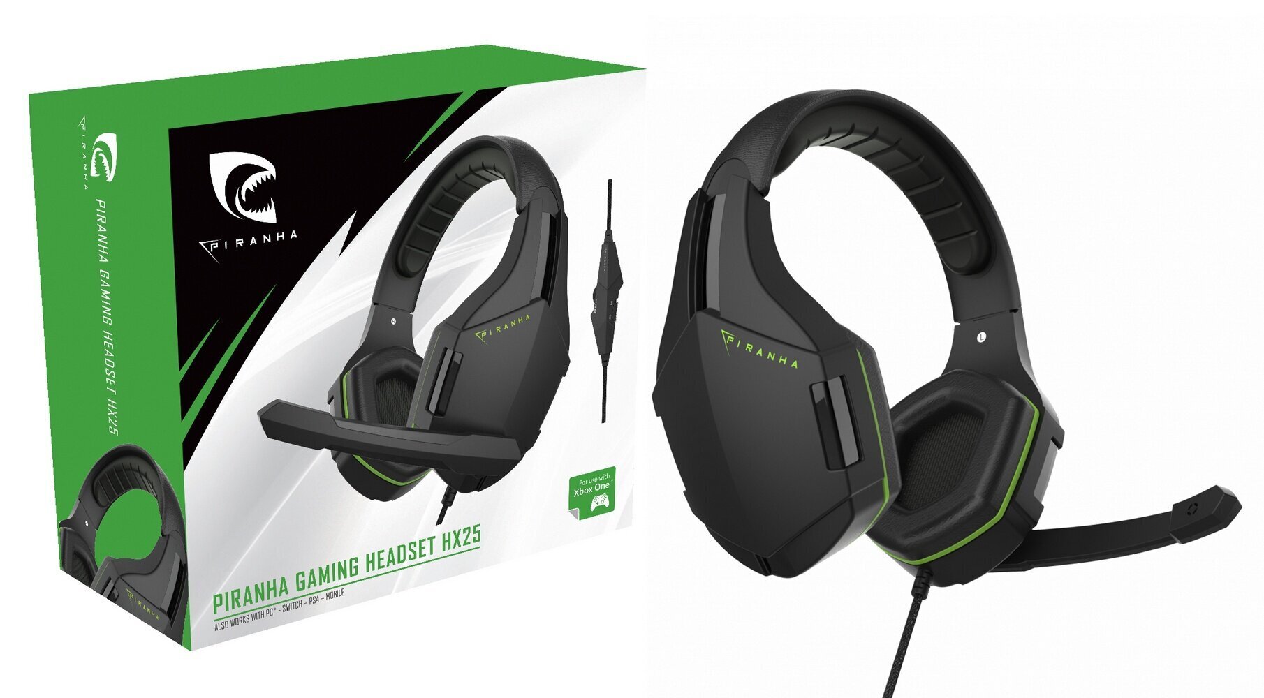 Xbox One juhtmega mänguri kõrvaklapid Piranha HX25 - must hind ja info | Kõrvaklapid | hansapost.ee