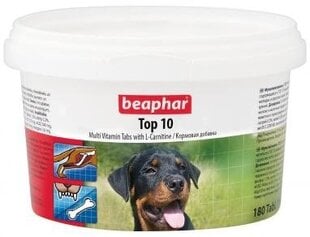 Beaphar Top 10 Пищевая добавка для собак, 180 табл. цена и информация | Пищевые добавки и анти-паразитные товары | hansapost.ee