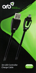 ORB Xbox One — кабель для зарядки контроллера со светодиодной подсветкой — 3 м цена и информация | Кабели и провода | hansapost.ee