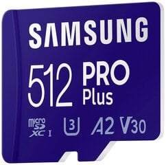 Samsung microSD Card Pro Plus  512 GB, M цена и информация | Карты памяти для телефонов | hansapost.ee