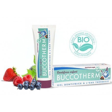 Orgaaniline laste hambapasta-geel fluoriidita Buccotherm Kids 3+a. Red Berry Bio 50 ml цена и информация | Laste ja ema kosmeetika | hansapost.ee